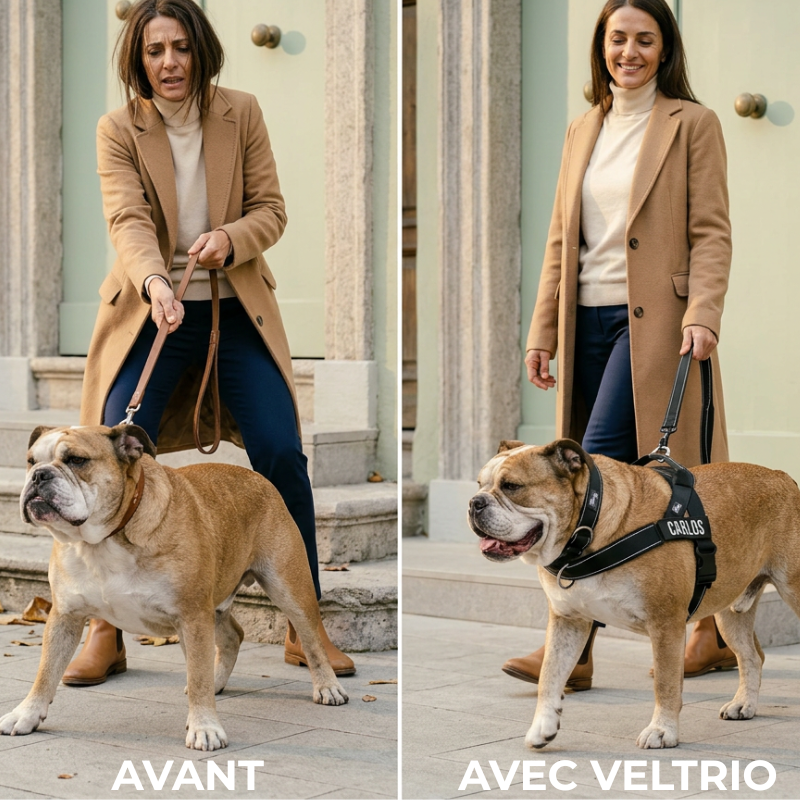 Kit Complet Anti-Traction Veltrio™ - Il ne vous promène plus. Vous le tenez à un doigt
